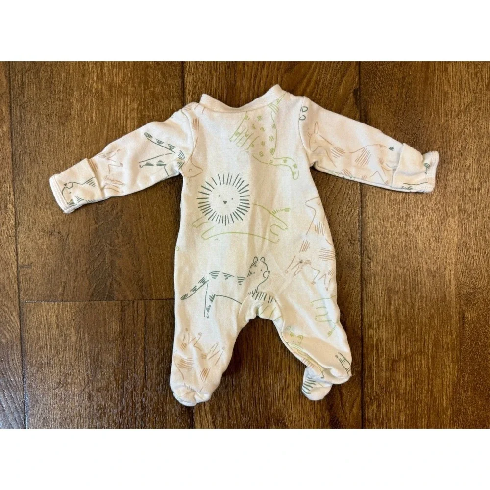 Carters Preemie Baby Boy Girl Unisex Sleeper Outfit Animal Zoo Reborn Doll‎ Lion